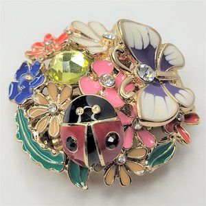 Ladybug ring, Adjustable Band ring, Ladybug themed jewelry- NEW